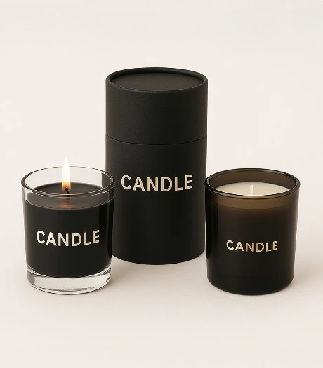Black Paper Candle Packaging
