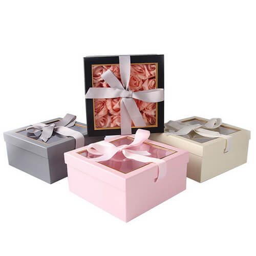 Custom Clear Lid Gift Boxes