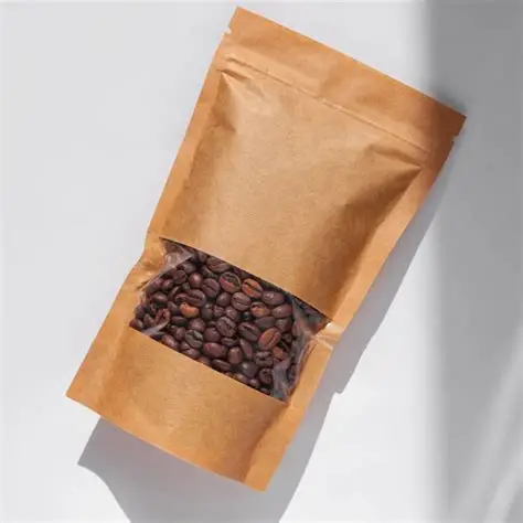 Custom kraft Stand Up Coffee Pouches