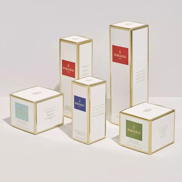 Gold Foil Custom Printed Lotion Box Bottle Packaging