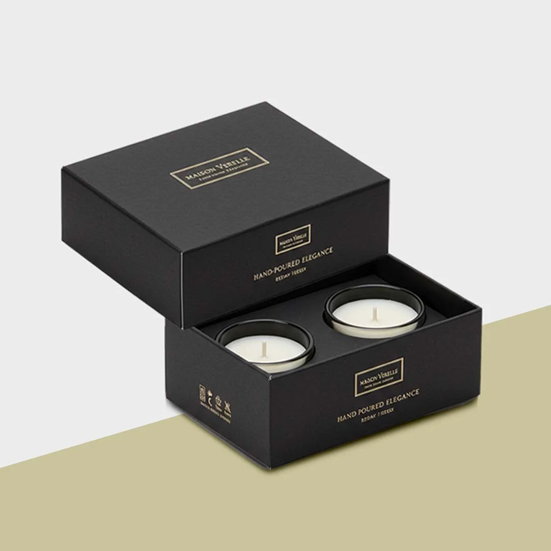 Stylish Black Candle Box