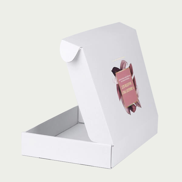custom white corrugated box
