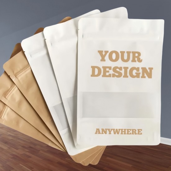 kraft Ziplock Mylar Bags